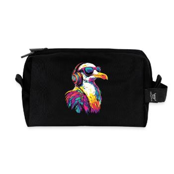 Möwe Strand Meer Nordsee Ostsee Silbermöwe Möwen - Recycelte Kulturtasche - Schwarz - Vorne
