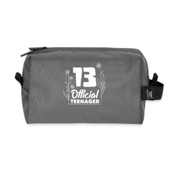 13th Birthday Official Teen - Recycled Toiletry Zip Bag - anthracite - Front