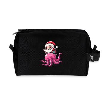 Méduse Père Noël dessin animé - Trousse de toilette en tissu recyclé - noir - Devant