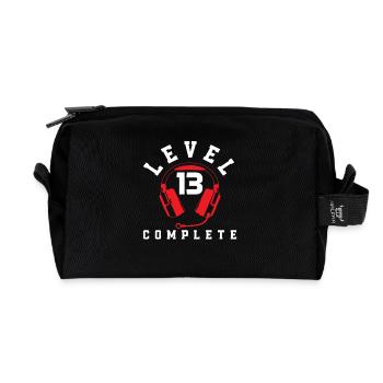 Level 13 Geburtstag Komplett - Recycelte Kulturtasche - Schwarz - Vorne