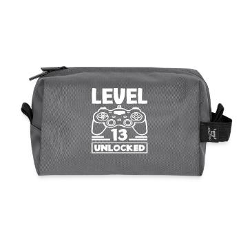 Level 13 Freigeschaltet 13. Geburtstag - Recycelte Kulturtasche - Anthrazit - Vorne