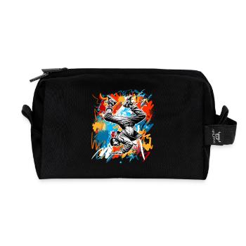Breakdancing - Recycled Toiletry Zip Bag - black - Front