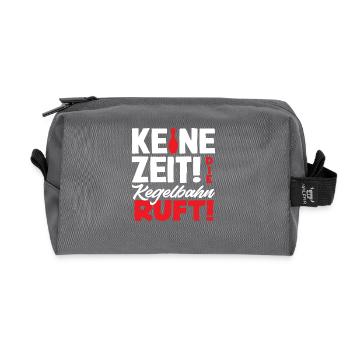 No Time The Bowling Alley Calls Bowling - Recycled Toiletry Zip Bag - anthracite - Front