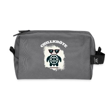 Tortue crapaud froide - Trousse de toilette en tissu recyclé - anthracite - Devant