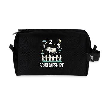 Niedliches Schaf Schlafshirt Pyjama Shirt - Recycelte Kulturtasche - Schwarz - Vorne