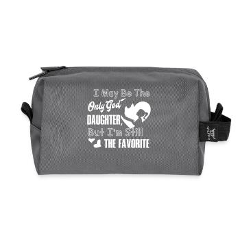 Mother's Day I May be The God Daughter - Recycled Toiletry Zip Bag - anthracite - Front