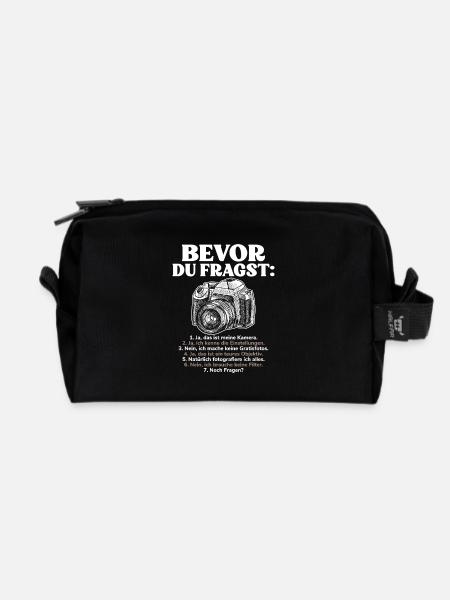 Bevor Du Fragst Fotografen Fotografie Kamera - Recycelte Kulturtasche - Schwarz