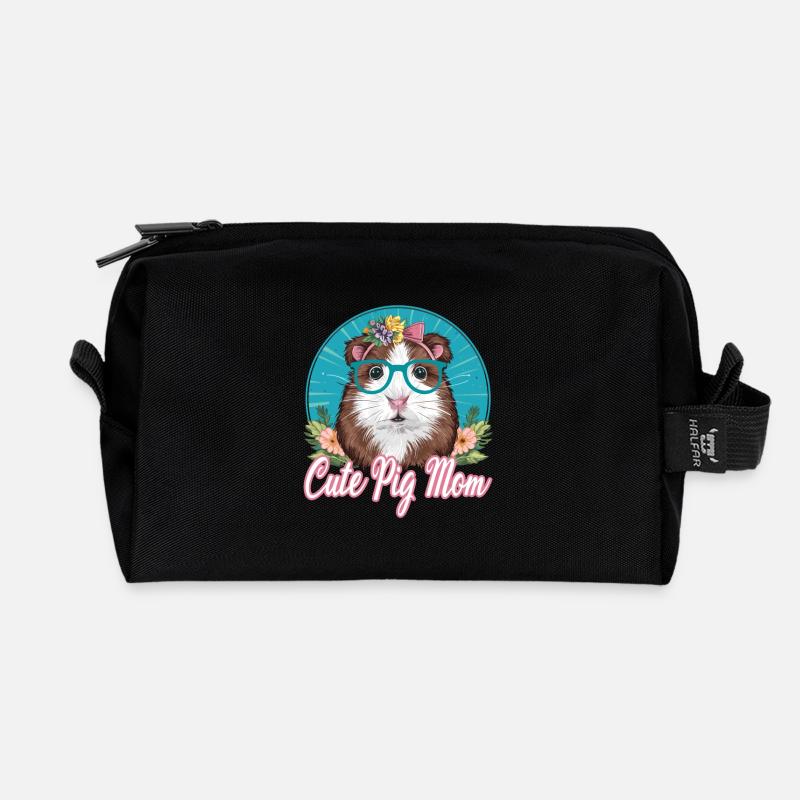 Guinea Pig MOM - Recycelte Kulturtasche - Schwarz