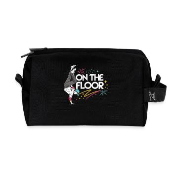 On The Floor – Cool Breakdance Design - Recycled Toiletry Zip Bag - black - Front