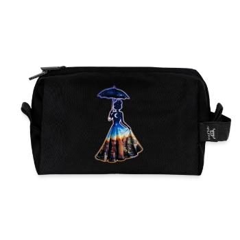 Fille de la ville - Stadt Mädchen - Trousse de toilette en tissu recyclé - noir - Devant