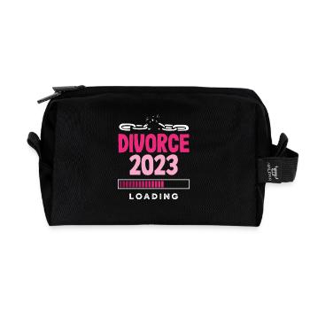 Scheidung 2023 Loading Ready For Change Scheidung - Recycelte Kulturtasche - Schwarz - Vorne