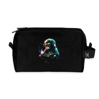 Gamer - Recycelte Kulturtasche - Schwarz - Vorne