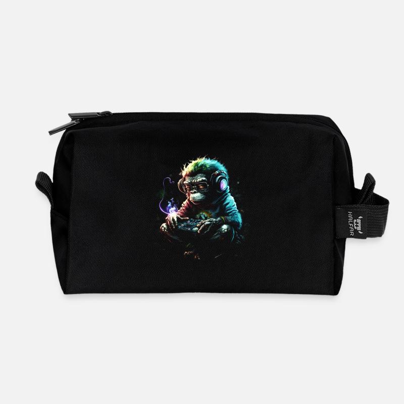 Gamer - Recycelte Kulturtasche - Schwarz