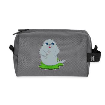 Sceaux de coiffure Seal - Trousse de toilette en tissu recyclé - anthracite - Devant