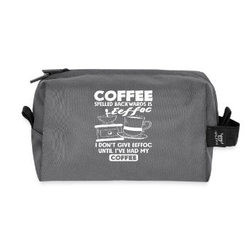 Amateur de café Eeffoc avant le café - Trousse de toilette en tissu recyclé - anthracite - Devant