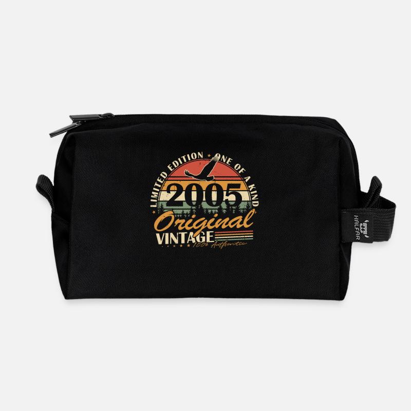 2005 Original Vintage Retro Geburtstagsgeschenk - Recycelte Kulturtasche - Schwarz
