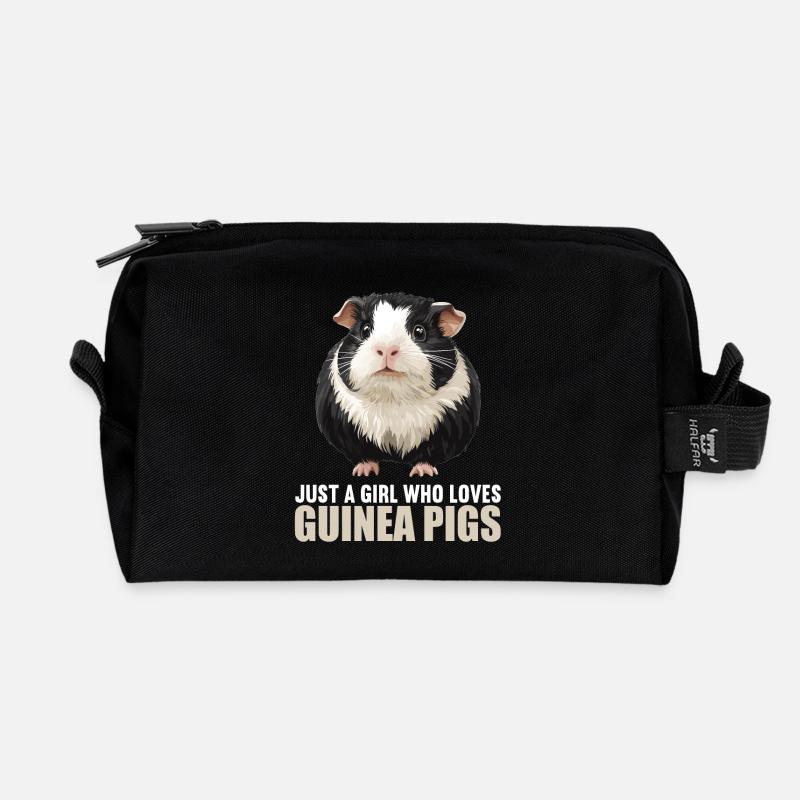 Meerschweinchen - Recycelte Kulturtasche - Schwarz