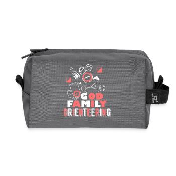 Orienteering God Family Orienteering - Recycled Toiletry Zip Bag - anthracite - Front