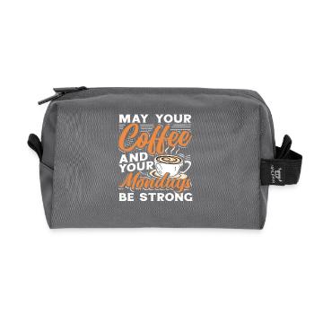 Amateur de café Assemblée forte - Trousse de toilette en tissu recyclé - anthracite - Devant