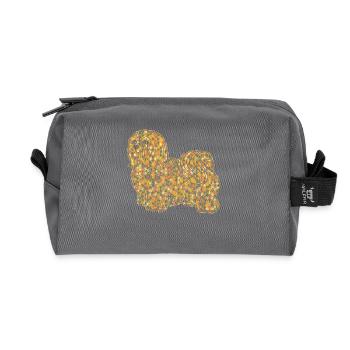 Maltese Geometric - Recycled Toiletry Zip Bag - anthracite - Front