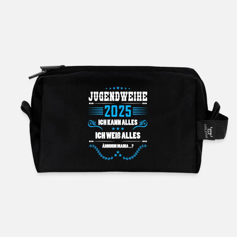 Jugendweihe 2025 Spruch Ich kann alles Mama - Recycelte Kulturtasche - Schwarz