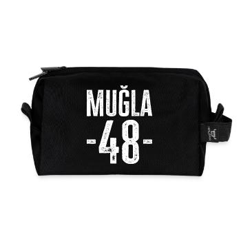 Muğla 48 – Schönheit aus Türkiye - Recycelte Kulturtasche - Schwarz - Vorne