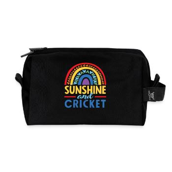 Sunbeams and cricketers - Recycled Toiletry Zip Bag - black - Front