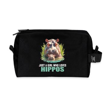Hippopotamus Hippopotamus - Recycled Toiletry Zip Bag - black - Front