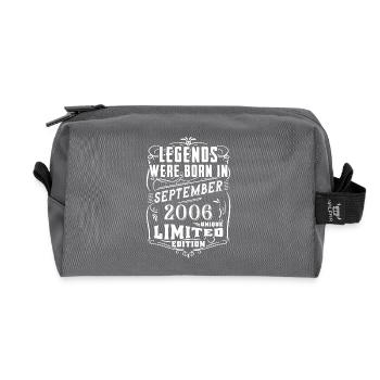 Birthday September 2006 Limited Edition Legend - Recycled Toiletry Zip Bag - anthracite - Front