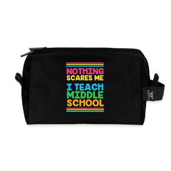 Middle School Teachers - Recycled Toiletry Zip Bag - black - Front