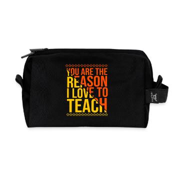 Middle School Teachers - Recycled Toiletry Zip Bag - black - Front