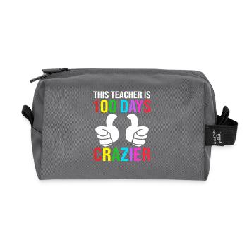 Middle School Teachers - Recycled Toiletry Zip Bag - anthracite - Front