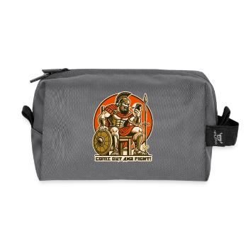 Leo the Nidas, Spartan fights on social media - Recycled Toiletry Zip Bag - anthracite - Front