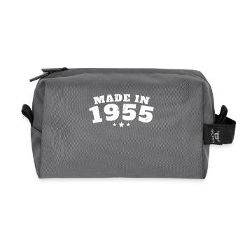 Fabriqué en 1955 - Trousse de toilette en tissu recyclé - anthracite - Devant