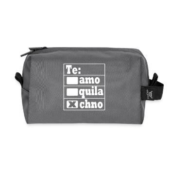 Rave Raver Techno music Techno bass Mischpult - Recycelte Kulturtasche - Anthrazit - Vorne