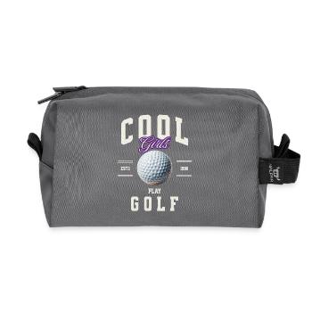 Golf Golfer - Recycled Toiletry Zip Bag - anthracite - Front