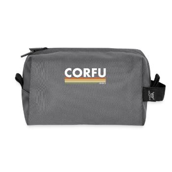 Corfou Grèce Grec - Trousse de toilette en tissu recyclé - anthracite - Devant