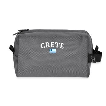 Crete Griechenland Griechische Flagge Grieche - Recycelte Kulturtasche - Anthrazit - Vorne