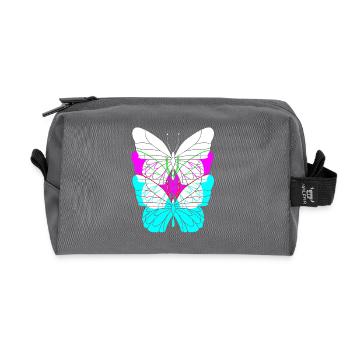 Rave Raver Techno music Techno bass Mischpult - Recycelte Kulturtasche - Anthrazit - Vorne
