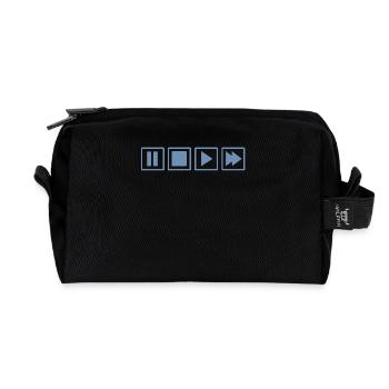 Retro Kassettenrekorder TV Nostalgie - Recycelte Kulturtasche - Schwarz - Vorne