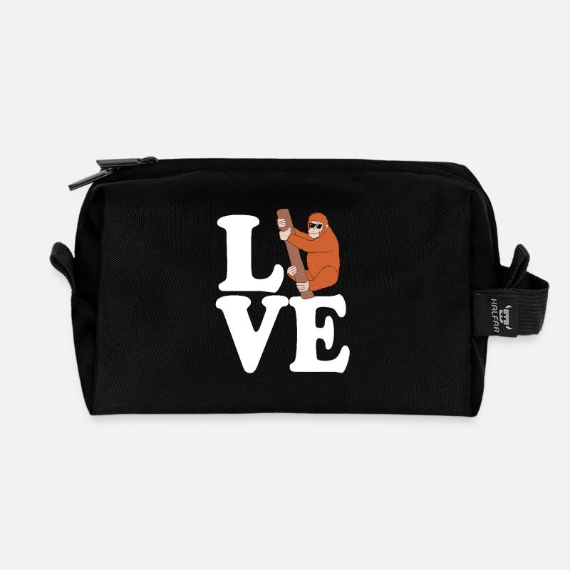 Orang Utan - Recycelte Kulturtasche - Schwarz