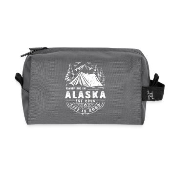 Camping en Alaska Camper Tente extérieure Camping - Trousse de toilette en tissu recyclé - anthracite - Devant