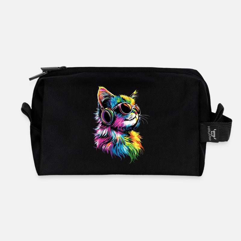 Chat Ragdoll Chat Ragdoll Chat Mignon Chats Ragdoll - Trousse de toilette en tissu recyclé - noir