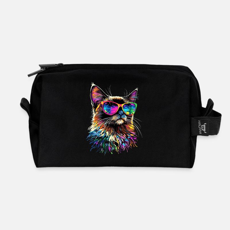 Birma Katze Heilige Birmakatze Süße Birma Katzen - Recycelte Kulturtasche - Schwarz