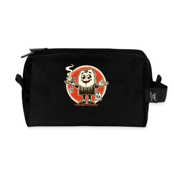 Sachet de thé avec tasse à thé pour l’heure du thé - Trousse de toilette en tissu recyclé - noir - Devant
