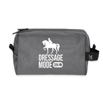 Dressage Dressage Cheval Dressage Cavalier - Trousse de toilette en tissu recyclé - anthracite - Devant