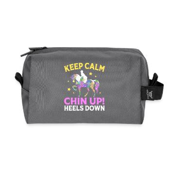 Dressage Dressage Horse Dressage Rider - Recycled Toiletry Zip Bag - anthracite - Front