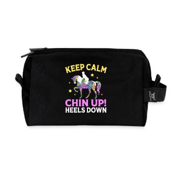 Dressage Dressage Cheval Dressage Cavalier - Trousse de toilette en tissu recyclé - noir - Devant