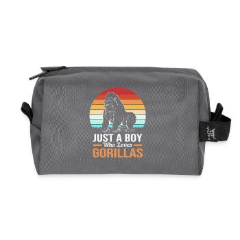 Gorilla - Recycled Toiletry Zip Bag - anthracite - Front