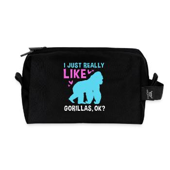 Gorilla - Recycled Toiletry Zip Bag - black - Front